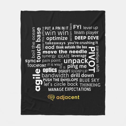 おもしろいカスタムロゴ毛布 フリースブランケット (正面)