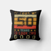 おもしろいカスタムヴィンテージ生誕日男性へ クッション (裏面)