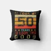 おもしろいカスタムヴィンテージ生誕日男性へ クッション (正面)