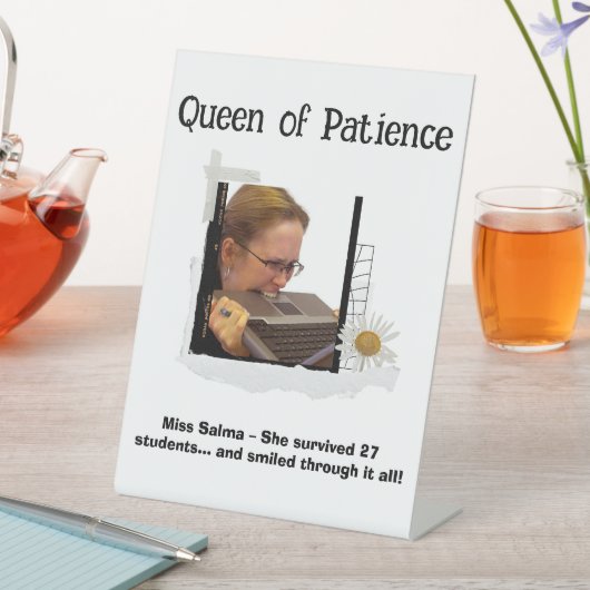 おもしろいカスタム先生感謝ギフトのサイン 台座サイン (インサイチュ)