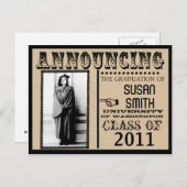 おもしろいカスタム卒業カード 案内ポストカード (正面/裏面)