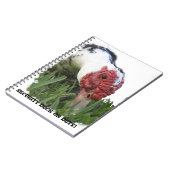 おもしろいカスタム文字セキュリティMuscovy Duck写真 ノートブック (左側)