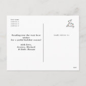 おもしろいカスタム文字チックミニマリストクリスマスツリー シーズンポストカード (裏面)