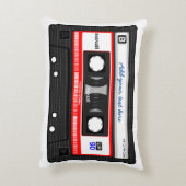 おもしろいカスタム文字レトロヴィンテージ音楽カセットテープ アクセントクッション (裏面(縦))