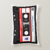 おもしろいカスタム文字レトロヴィンテージ音楽カセットテープ アクセントクッション (正面(垂直))