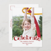 おもしろいカスタム文字写真テンプレート ポストカード (正面/裏面)