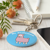 おもしろいカスタム文字&カラーNo Problema Llama キーホルダー (側面)