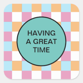 おもしろいカスタム文字 スクエアシール