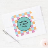 おもしろいカスタム文字 スクエアシール (封筒)