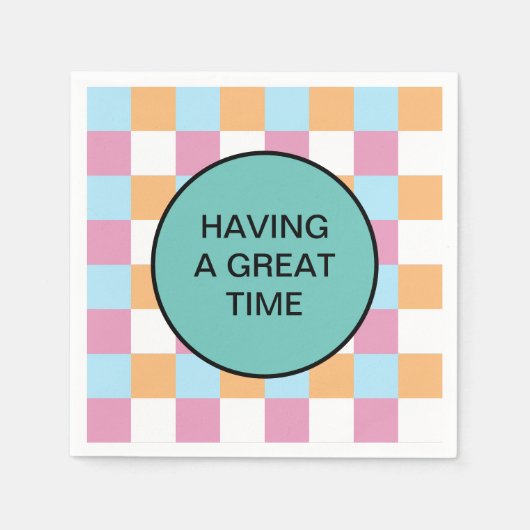 おもしろいカスタム文字 スタンダードカクテルナプキン (正面)