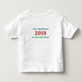 おもしろいカスタム文字 トドラーTシャツ (裏面)
