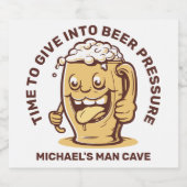 おもしろいカスタム文字 ビールラベル (シングルラベル)