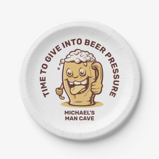 おもしろいカスタム文字 ペーパープレート (正面)