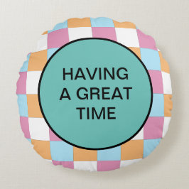 おもしろいカスタム文字 ラウンドクッション