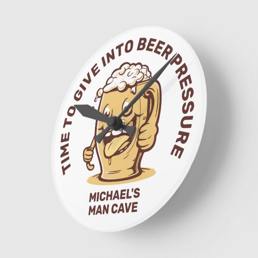 おもしろいカスタム文字 ラウンド壁時計 (傾斜)