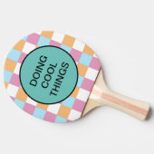 おもしろいカスタム文字 卓球ラケット (横)
