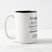 おもしろいカスタム最高のナース検索ギフトマグ ツートーンマグカップ (左)