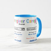おもしろいカスタム最高の介護者マグ マグカップ (正面右)