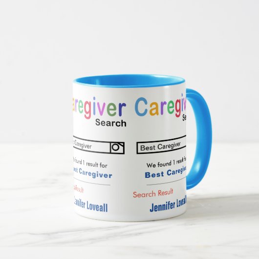 おもしろいカスタム最高の介護者マグ マグカップ (正面右)