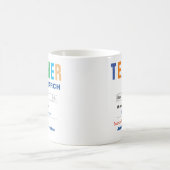 おもしろいカスタム最高の先生ギフト コーヒーマグカップ (中央)