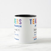 おもしろいカスタム最高の先生補助ギフトマグ マグカップ (中央)