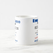 おもしろいカスタム最高の従業員のMAG コーヒーマグカップ (中央)