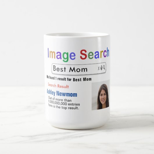 おもしろいカスタム最高の MOM Search Gift Mug コーヒーマグカップ (中央)