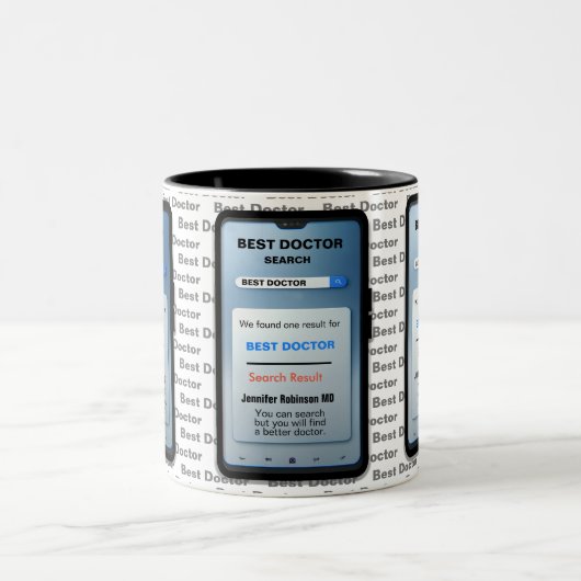 おもしろいカスタム最高のDoctor Search ツートーンマグカップ (中央)