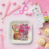 おもしろいカスタム熟成誕生日ヴィンテージガーリー自転車 ペーパープレート (パーティー)