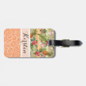 おもしろいカスタム熱帯性パイナップル果実花模様 ラゲッジタグ (裏面横)