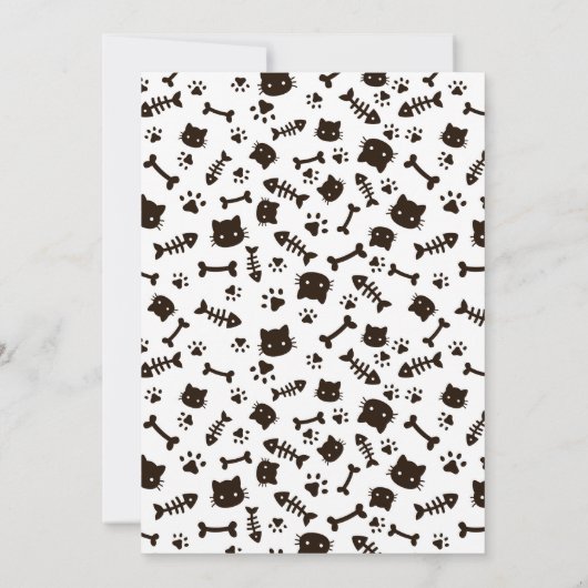 おもしろいカスタム猫フォトクリスマスカード 招待状 (裏面)