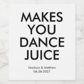 おもしろいカスタム白黒お祝いパーティー結婚の ワインラベル (シングルラベル)