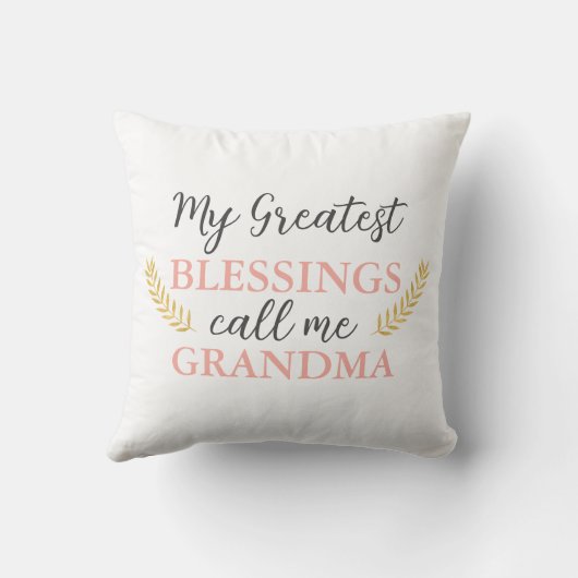 おもしろいカスタム祖母引用文文字 クッション (裏面)