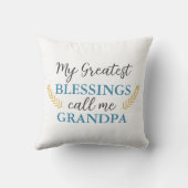 おもしろいカスタム祖父引用文文字 クッション (裏面)