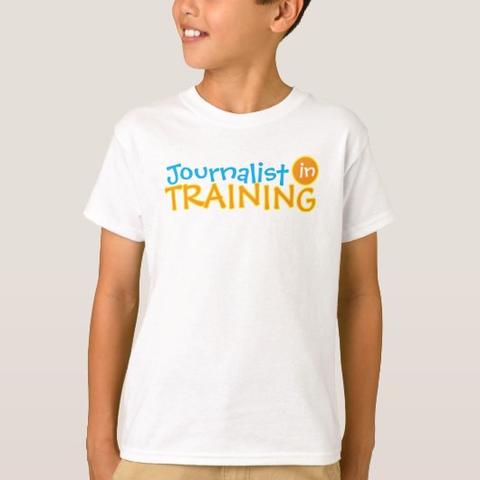おもしろいカスタム職業名ブルーオレンジ Tシャツ (正面)