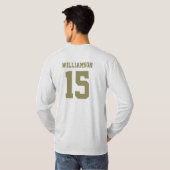 おもしろいカスタム誕生誕生日名 Tシャツ (裏面フル)