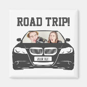おもしろいカスタム車フォトロードトリップ マグネット (正面)