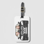 おもしろいカスタム車フォトロードトリップ ラゲッジタグ (正面縦)