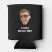 おもしろいカスタム顔カットアウトフォトバチュラーパーティ 缶クーラー (裏面)