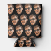 おもしろいカスタム顔カットアウト写真 缶クーラー (正面)