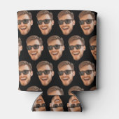 おもしろいカスタム顔カットアウト写真 缶クーラー (裏面)