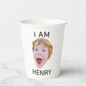 おもしろいカスタム顔カップバースデーパーティーのマッチング 紙コップ (正面)