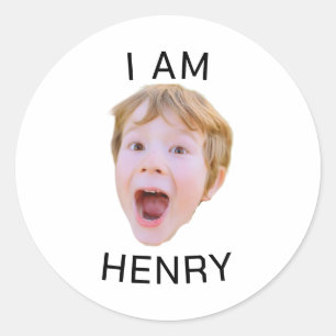 おもしろいカスタム顔ステッカー誕生日パーティマッチング ラウンドシール