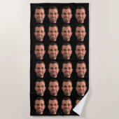 おもしろいカスタム顔ビーチタオルパーソナライズされた  ビーチタオル (正面)