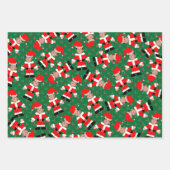 おもしろいカスタム顔フォトサンタクロース ラッピングペーパーシート (正面)