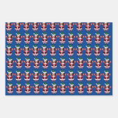 おもしろいカスタム顔フォトサンタヘッドカマラハリス ラッピングペーパーシート (正面3)