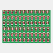 おもしろいカスタム顔フォトサンタヘッドカマラハリス ラッピングペーパーシート (正面2)