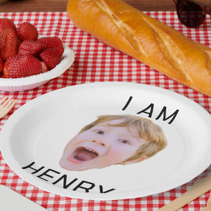 おもしろいカスタム顔プレート誕生日パーティマッチング ペーパープレート