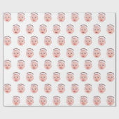 おもしろいカスタム顔写真のギフトラップ ラッピングペーパー (フラット)