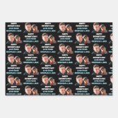 おもしろいカスタム顔写真父の日 ラッピングペーパーシート (正面2)